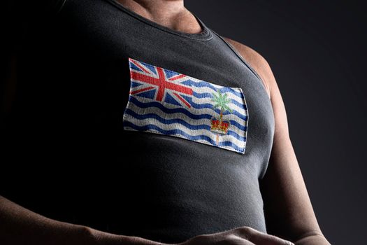 The national flag of British Indian Ocean Territory on the athlete's chest