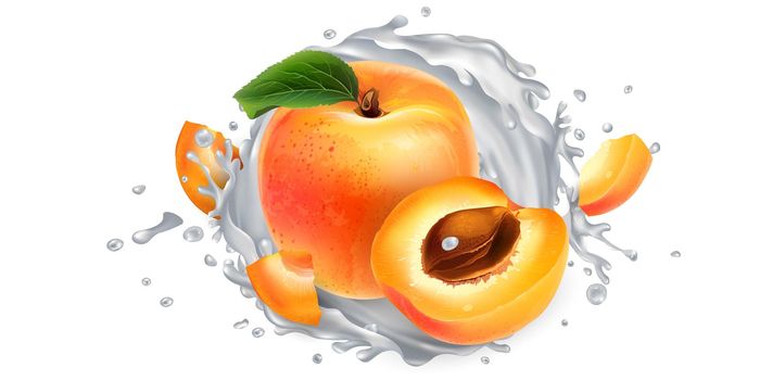 Apricots and a splash of milk or yogurt.