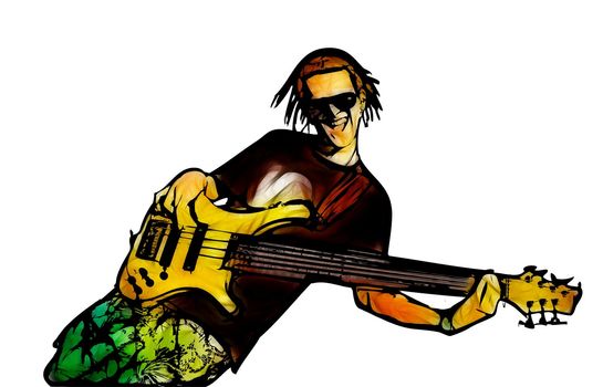 guitarist illustration
