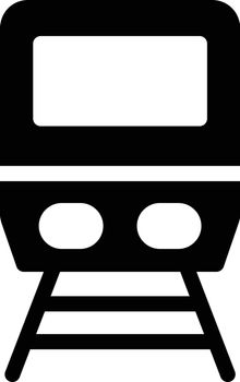 train vector glyph flat icon