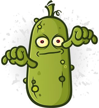 Creepy Lurking Pickle Cartoon Character