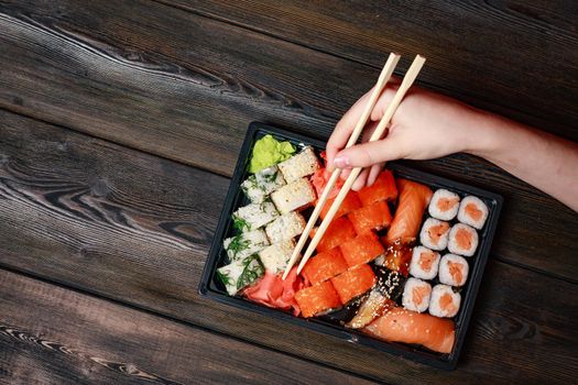 sushi chopsticks meal restaurants japanese food snack