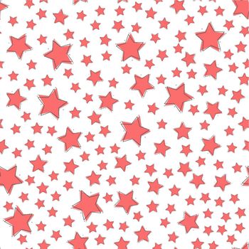 Seamless pattern of stars. Template for textiles, textures, and simple backgrounds. Flat Style
