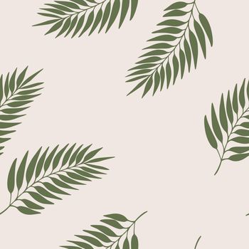 Floral seamless with hand drawn color leaves. Cute autumn background. Tropic blue branches. Modern floral compositions. Fashion vector stock illustration for wallpaper, posters, card, fabric, textile.
