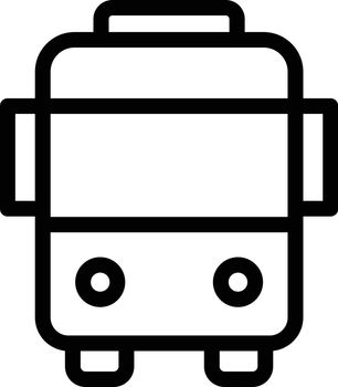 bus vector thin line icon