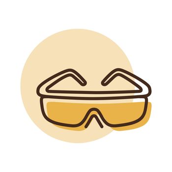 Safety goggles vector flat icon