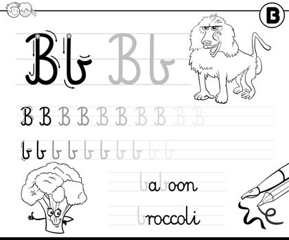 learn to write letter B workbook for children
