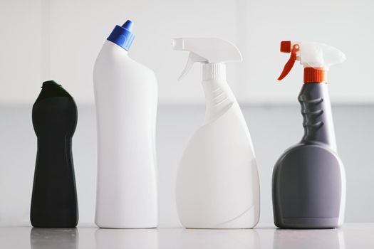 Cleaning products as housekeeping concept