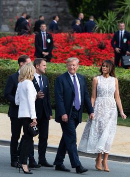 Donald Trump and Melania Trump at the NATO summit
