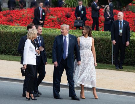 Donald Trump and Melania Trump at the NATO summit