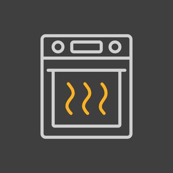 Electric oven vector kitchen icon