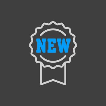 New tag and ribbons vector icon