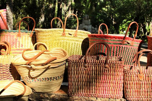Traditional craft hemp baskets in Elche, Spain