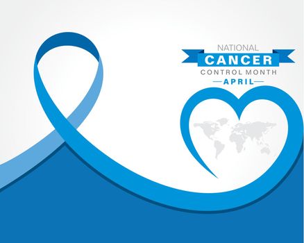 Vector Illustration of National Cancer Control Month observed in April every year