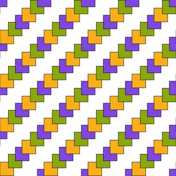 Seamless color geometric pattern of squares for texture, textiles, packaging, and simple backgrounds. Simple design.
