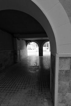 Arched passage in the Raval neighborhood