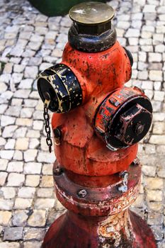 Old fire hydrant in the street