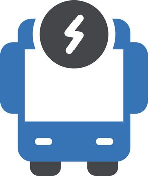 bus vector glyph colour icon
