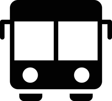 bus vector glyph flat icon