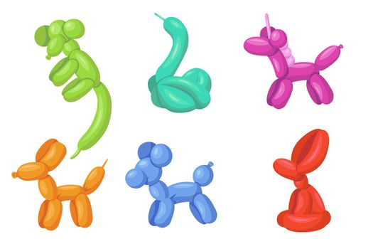 Creative colorful helium balloon animals