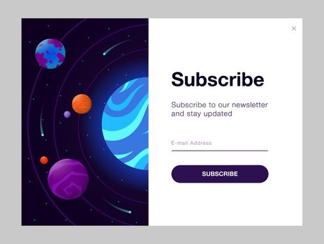 Newsletter design with open space