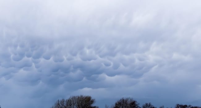 Stunning Asperatus cloud formations in the sky