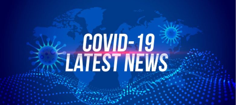 Covid-19 coronavirus latest news updates banner design