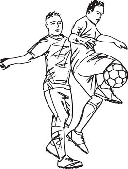 Footbal player illustration