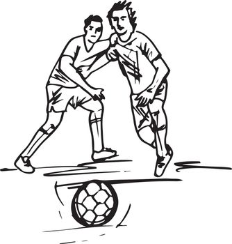 Footbal player illustration
