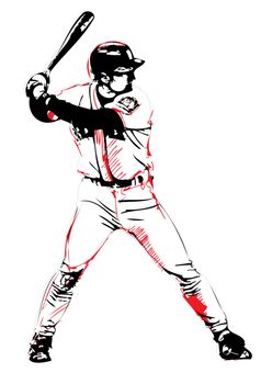 baseball player illustration