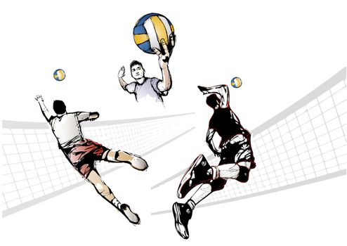 volleyball trio