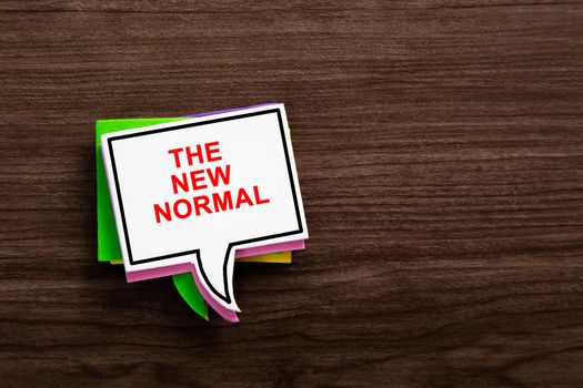 Speech Bubble with the words The New Normal