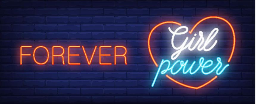 Forever girl power neon sign