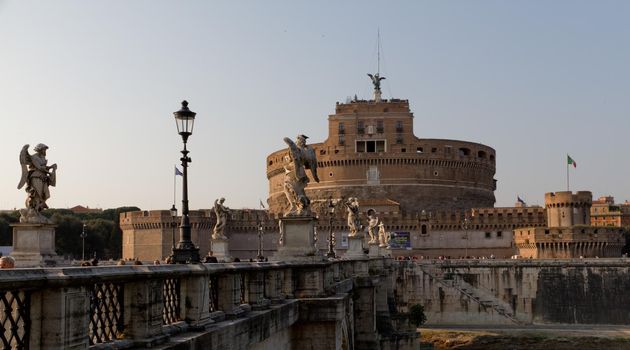 Ponte Sant'Angelo with Castel Sant'Angelo in the background