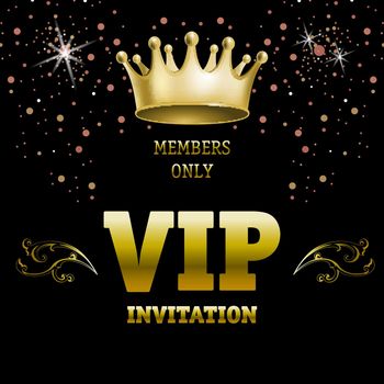 Members only VIP invitation lettering