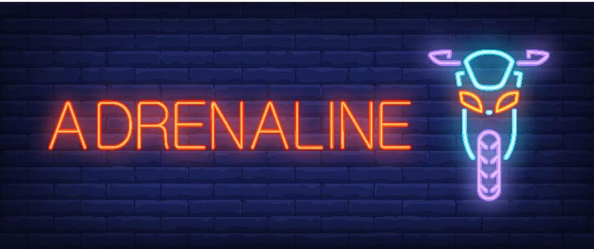 Adrenaline neon style banner