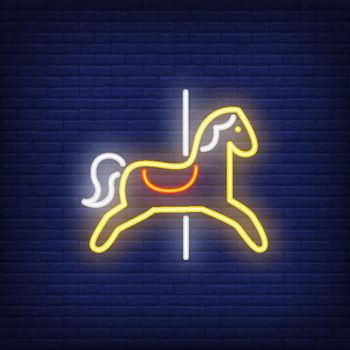 Carousel horse neon sign