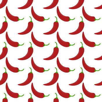 Pepper. seamless pattern for textures, textiles, packaging and simple backgrounds. Flat style.