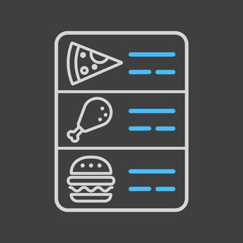 Online food menu vector icon. Delivery sign