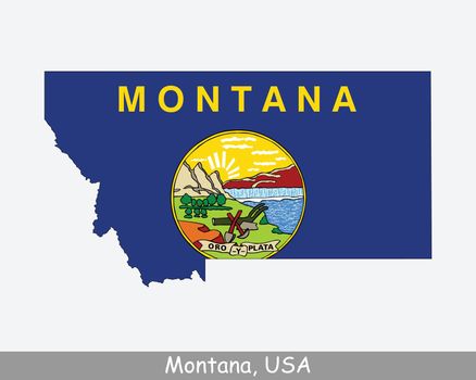 Montana Map Flag