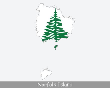 Norfolk Island Map Flag