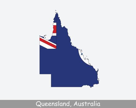 Queensland Map Flag