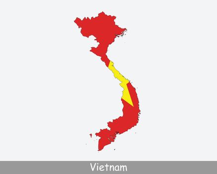 Vietnam Map Flag