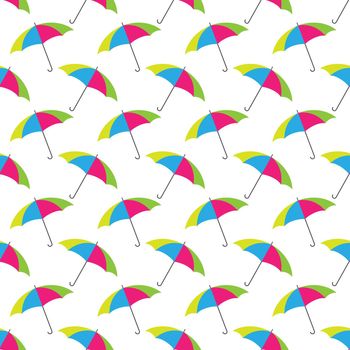 Umbrella. Seamless pattern for texture, textiles, packaging, and simple backgrounds. Flat style.