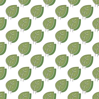 Foliage. Seamless pattern for texture, textiles, packaging, and simple backgrounds. Flat style.