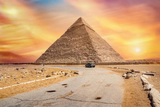 Road to Khafre pyramid