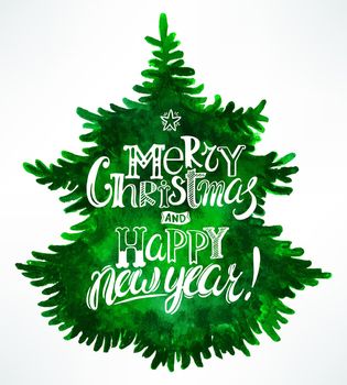 Christmas greetings and tree