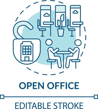 Open-plan office concept icon