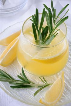 Vodka with tonic and lemon juice