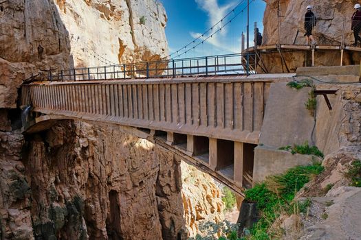 Caminito del Rey gorge in Malaga (Spain)